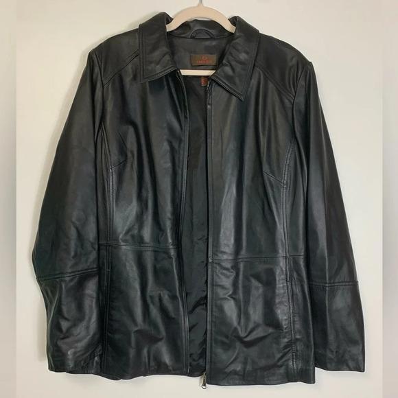 Danier Leather  Jacket Full Front Zip Women’s Size 2X Grunge Goth Capsule Punk - Picture 6 of 13